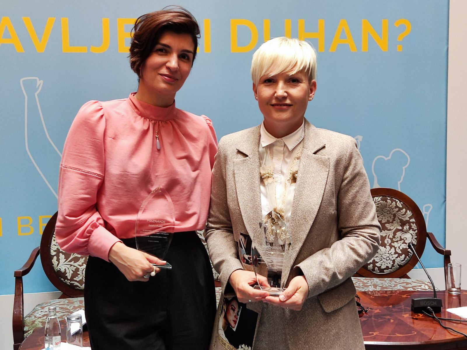 Ćudić i Trepanić dobile Priznanje za izvanredan doprinos u stvaranju generacija bez duhana u BiH
