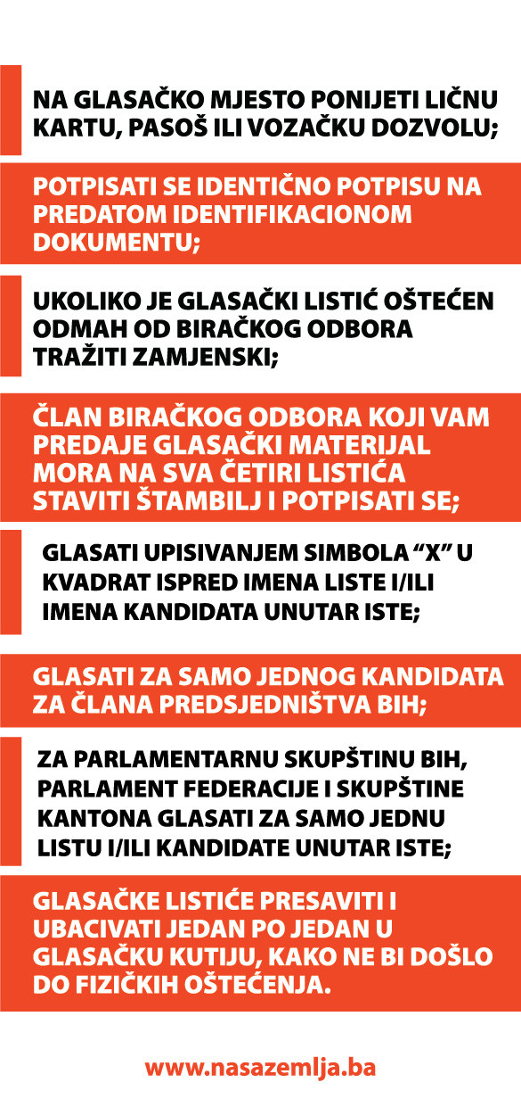 Kako da tvoj glas bude važeći?